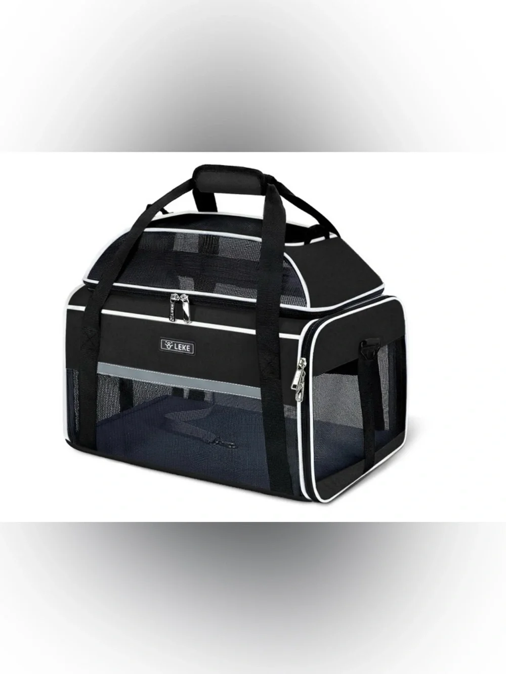 Black Soft-Sided Pet Carrier for Dogs and Cats